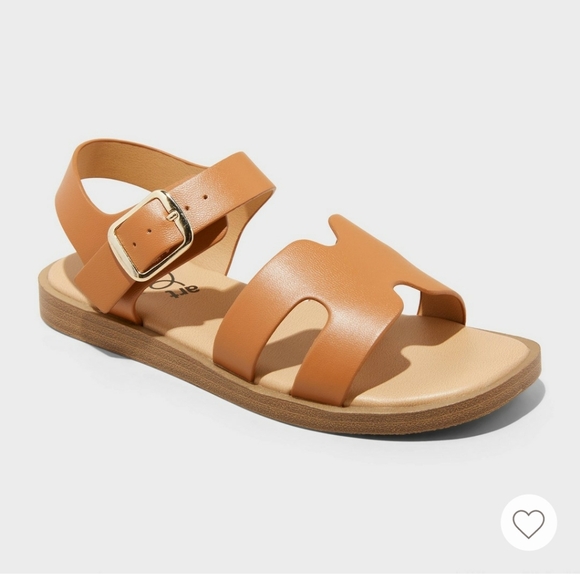 New! Kids Mari Ankle Strap Buckle Sandals Art Class Cognac Open Toe - Picture 1 of 6